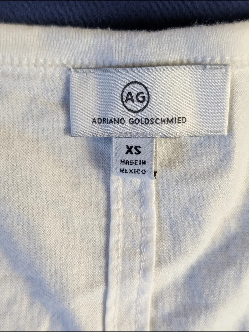 AG Adriano Goldschmied‎ Henson Women's White Scoop Neck Short Sleeve T-Shirt XS